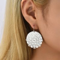 Fashion Round Alloy Flakes No Inlaid Earrings main image 4