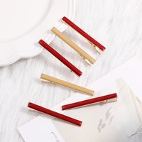 Simple Style Solid Color Alloy No Inlaid Hair Clip 1 Set main image 3