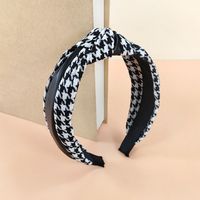 Women's Classic Style Houndstooth Cloth Printing Hair Band sku image 2