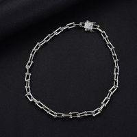 European And American 9mm U-shaped Buckle Necklace Horseshoe Chain Bracelet sku image 1