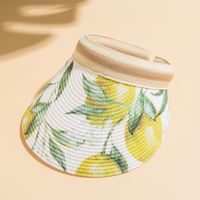 Women's Vacation Leaves Printing Curved Eaves Straw Hat main image 2