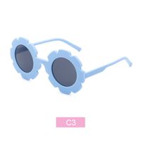 Children Unisex Cute Flower Pc Round Frame Sunglasses sku image 4