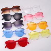 Children Unisex Cute Solid Color Pc Cat Glasses Sunglasses main image 6