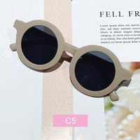 Children Unisex Cute Solid Color Pc Round Frame Sunglasses sku image 6