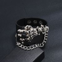 Punk Hand Pu Leather Handmade Bracelets main image 5