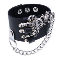 Punk Hand Pu Leather Handmade Bracelets main image 1