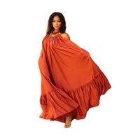 Women's Strap Dress Fashion Splicing Sleeveless Solid Color Maxi Long Dress main image 3