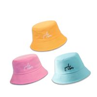 Unisex Basic Letter Embroidery Wide Eaves Bucket Hat main image 5