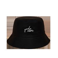 Unisex Basic Letter Embroidery Wide Eaves Bucket Hat main image 2