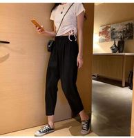 Women's Casual Solid Color Crop Pants Casual Pants sku image 3