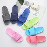 Basic Solid Color Home Slippers Open Toe Flat House Slippers main image 1