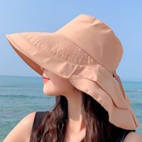 Women's Basic Solid Color Wide Eaves Sun Hat sku image 3