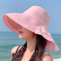 Women's Basic Solid Color Wide Eaves Sun Hat sku image 5