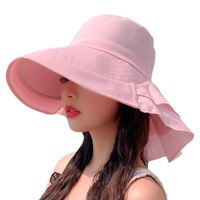 Women's Basic Solid Color Wide Eaves Sun Hat main image 3