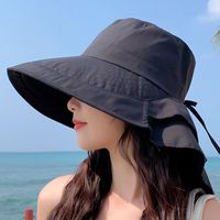 Women's Basic Solid Color Wide Eaves Sun Hat sku image 4