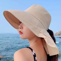 Women's Basic Solid Color Wide Eaves Sun Hat sku image 7