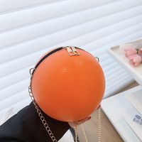 Fashion Solid Color Soft Surface Round Zipper Circle Bag main image 3