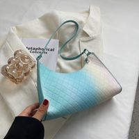 Fashion Gradient Color Soft Surface Square Zipper Underarm Bag sku image 4