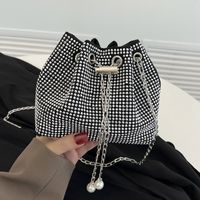 Fashion Solid Color Soft Surface Square String Chain Bag main image 1