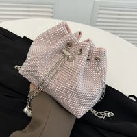 Fashion Solid Color Soft Surface Square String Chain Bag main image 4