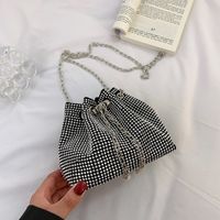 Fashion Solid Color Soft Surface Square String Chain Bag sku image 3