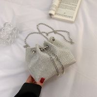 Fashion Solid Color Soft Surface Square String Chain Bag sku image 2