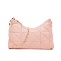 Fashion Solid Color Embroidery Square Zipper Underarm Bag sku image 3