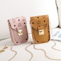Cute Letter Printing Square Buckle Phone Wallet main image 3