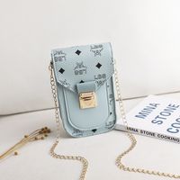 Cute Letter Printing Square Buckle Phone Wallet sku image 1