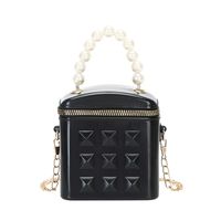 Women's Plastic Geometric Fashion Pearl Square Zipper Crossbody Bag main image 5