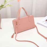 Women's Small Pu Leather Solid Color Elegant Square Zipper Shoulder Bag Handbag Crossbody Bag sku image 2