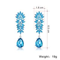 Glam Geometric Alloy Inlay Crystal Drop Earrings main image 2