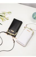 Basic Solid Color Square Zipper Phone Wallet main image 4