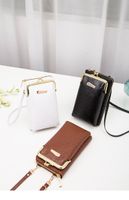 Basic Solid Color Square Zipper Phone Wallet main image 3