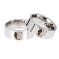 304 Stainless Steel Fashion Wings No Inlaid Rings main image 3