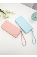 Basic Stripe Square Zipper Long Wallet main image 8