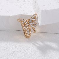 Fashion Butterfly Copper Plating Zircon Nose Ring main image 3