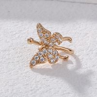 Fashion Butterfly Copper Plating Zircon Nose Ring main image 5