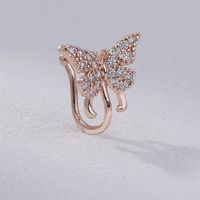 Fashion Butterfly Copper Plating Zircon Nose Ring main image 8