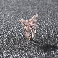 Fashion Butterfly Copper Plating Zircon Nose Ring main image 9