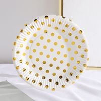 Creative Gilding Dots Disposable Thickened Golden Silvery Paper Pallet main image 1