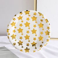 Creative Gilding Dots Disposable Thickened Golden Silvery Paper Pallet main image 6