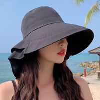 Women's Basic Solid Color Wide Eaves Sun Hat main image 2