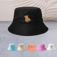 Unisex Simple Style Bear Wide Eaves Bucket Hat main image 6