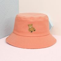 Unisex Simple Style Bear Wide Eaves Bucket Hat main image 4