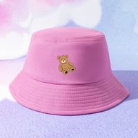 Unisex Simple Style Bear Wide Eaves Bucket Hat main image 3