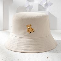 Unisex Simple Style Bear Wide Eaves Bucket Hat main image 2