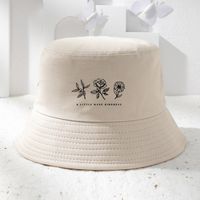 Women's Simple Style Flower Wide Eaves Bucket Hat sku image 2
