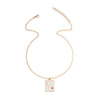 Simple Style Letter Alloy Inlay Artificial Gemstones Pendant Necklace 1 Piece main image 5