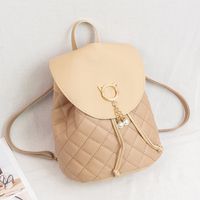 Basic Lingge Tassel Bucket String Bucket Bag sku image 4